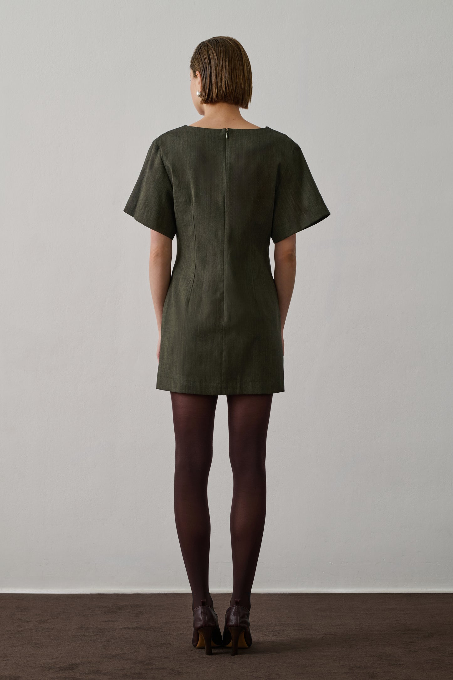 Robe Gladys - Kaki Chiné - Laine - Femme