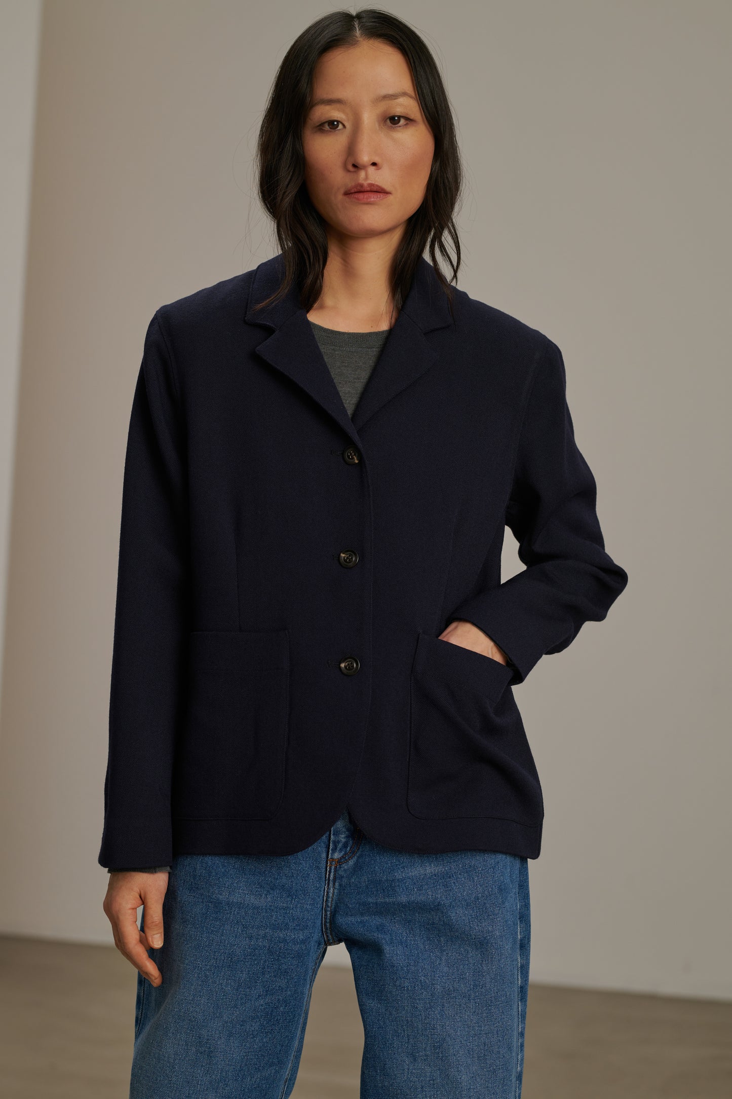 Veste Clemence - Navy - Laine - Femme