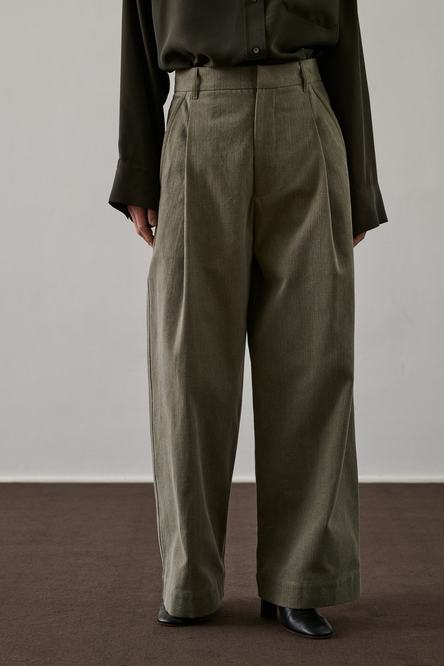 Pantalon Devy - Kaki - Coton - Femme