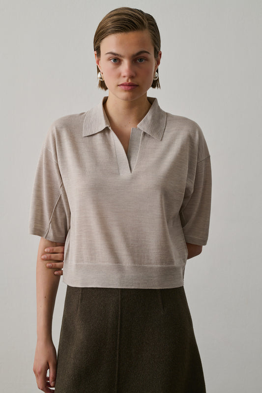 Polo Elton - Blanc Cassé - Laine - Femme