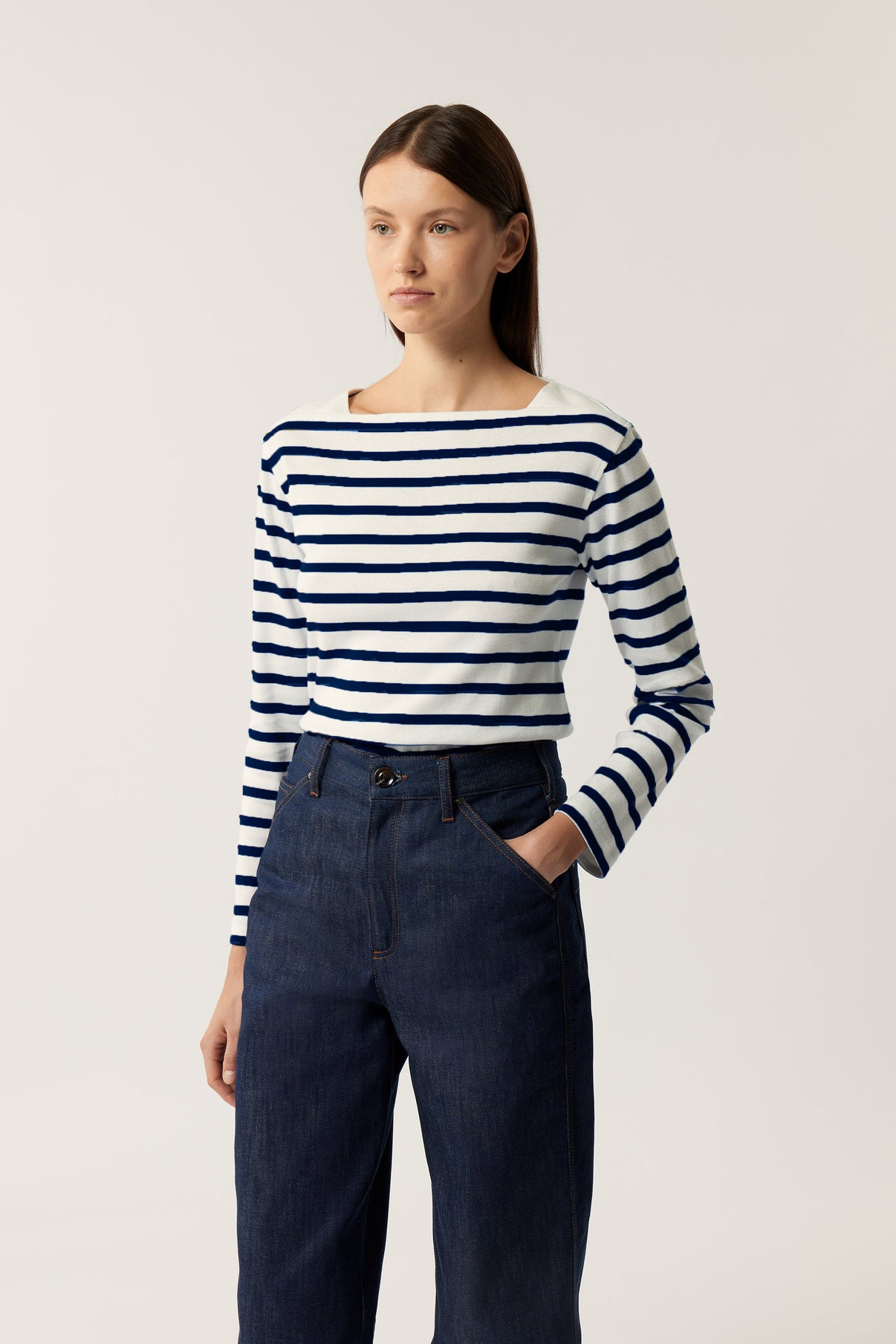 Tee-Shirt Katy - Blanc/Bleu - Coton - Femme vue 5