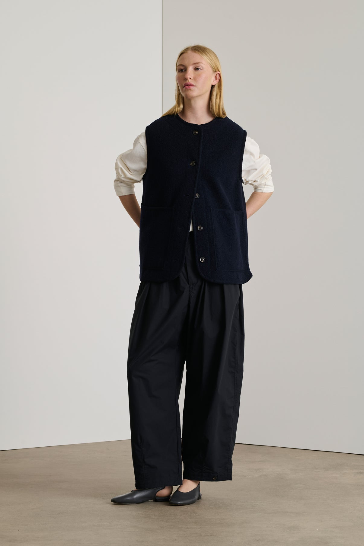 Veste Chicago - Navy - Laine - Femme vue 2