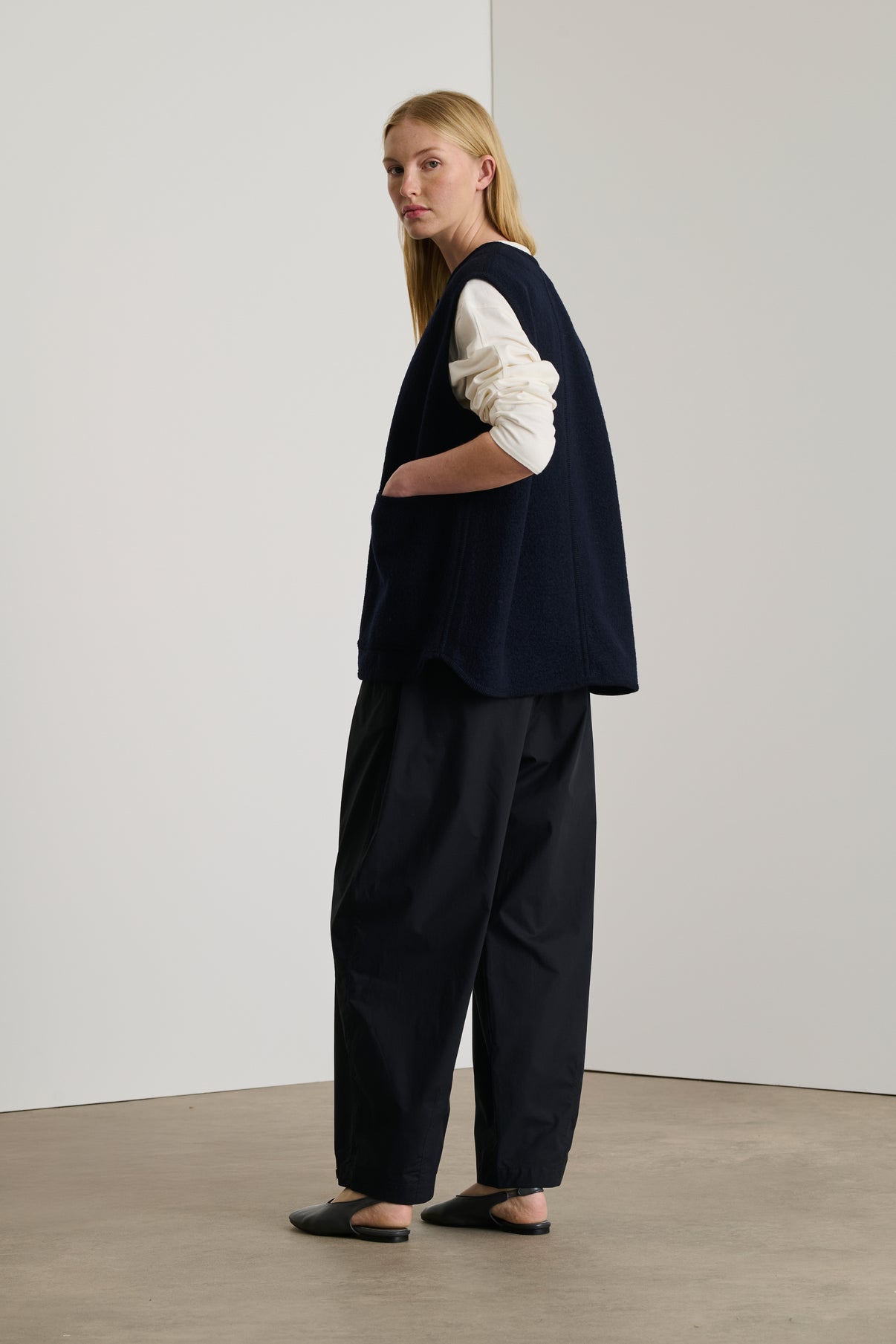 Veste Chicago - Navy - Laine - Femme vue 3