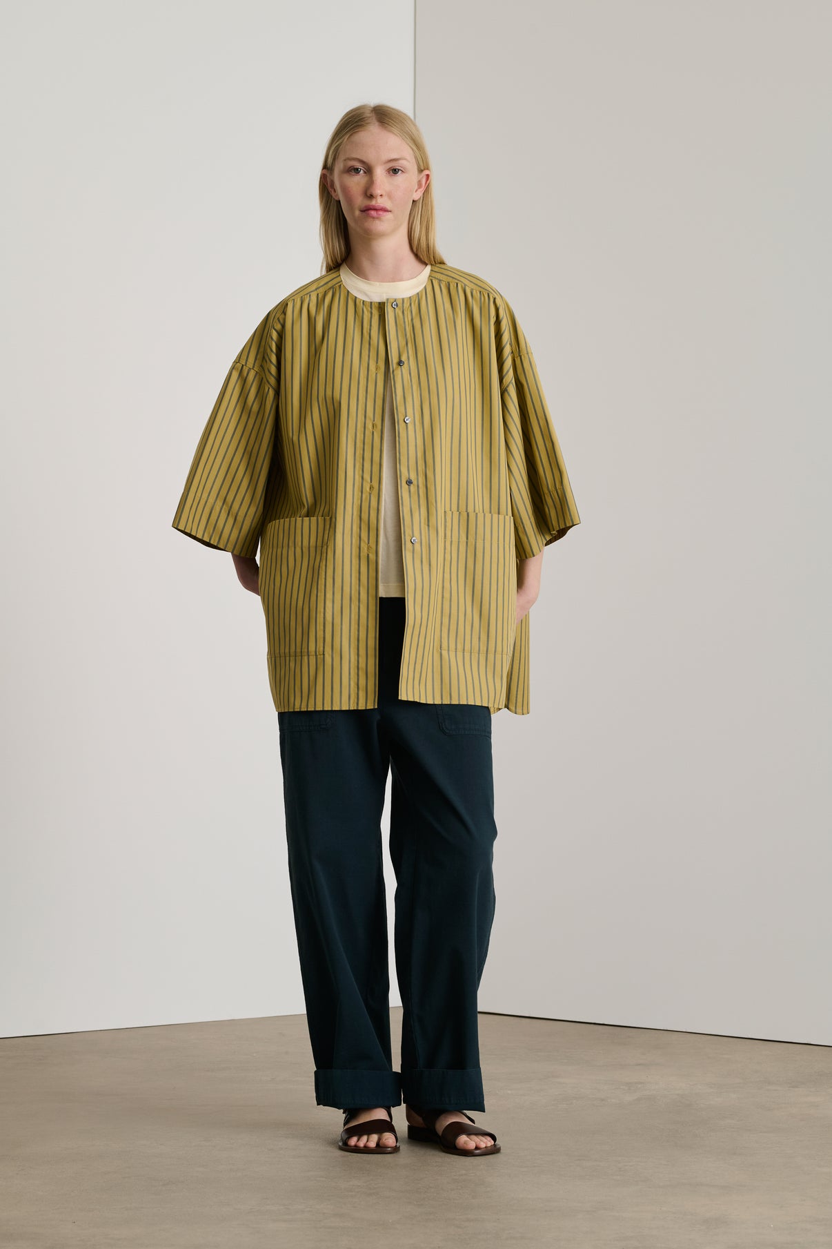 Blouse Diva - Ocre/Vert - Coton - Femme vue 3