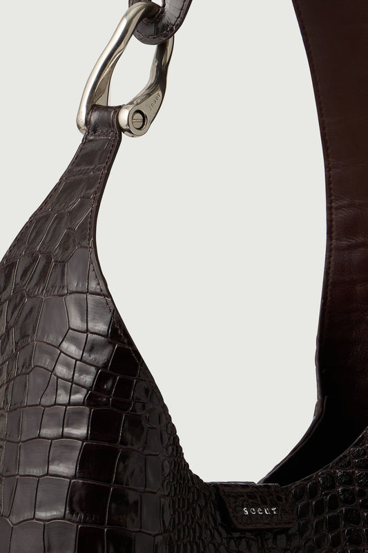 Sac Cosima Mini - Marron Foncé - Cuir - Femme