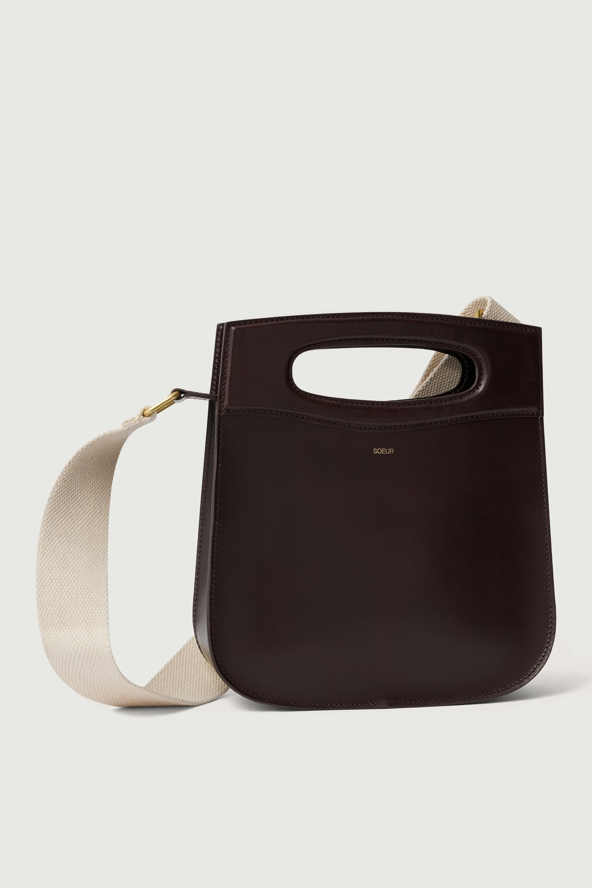 Sac Cheri - Marron Foncé - Cuir - Femme vue 4