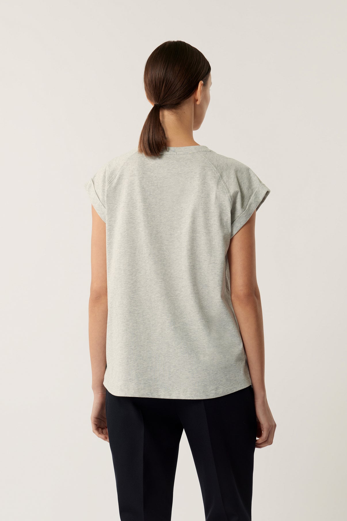 Tee-Shirt Valentina - Gris Chiné - Coton - Femme vue 4